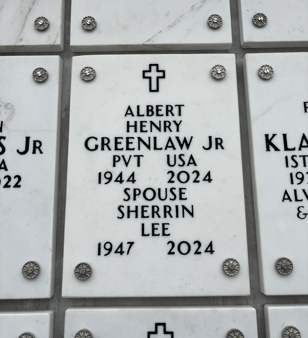 Headstone of Albert Henry Greenlaw Jr.