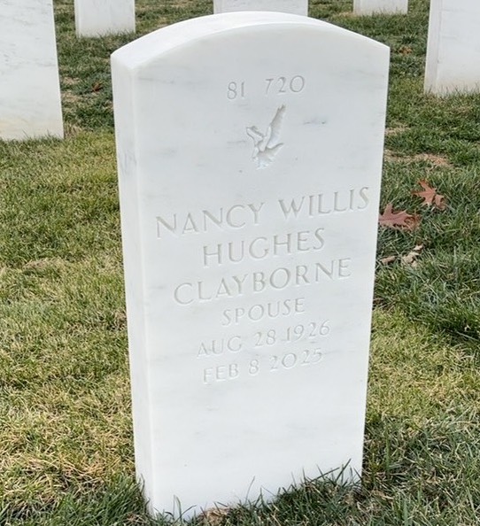 Headstone shared by 2 interments, including John William Clayborne
