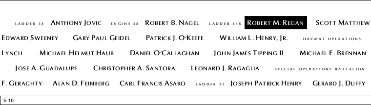 Panel S-10, South Pool, National September 11 Memorial