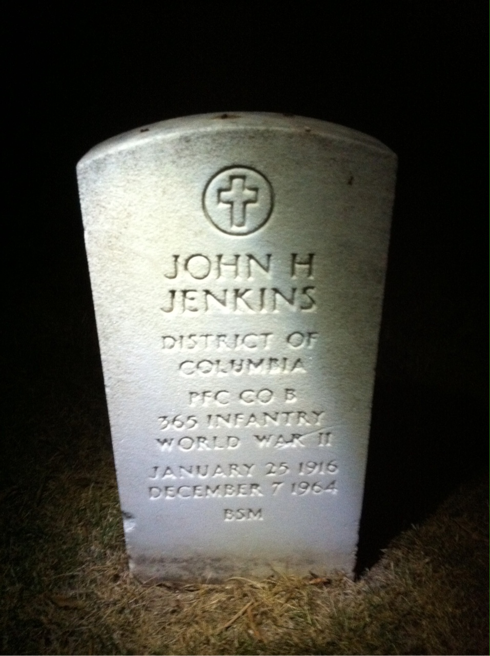 Headstone of John H Jenkins
