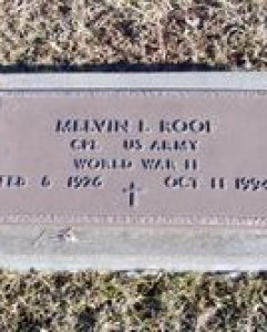 Headstone of Melvin L Roof