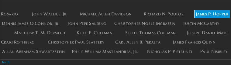 Panel N-30, North Pool, National September 11 Memorial