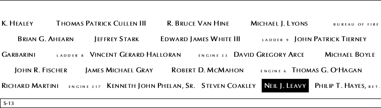 Panel S-13, South Pool, National September 11 Memorial