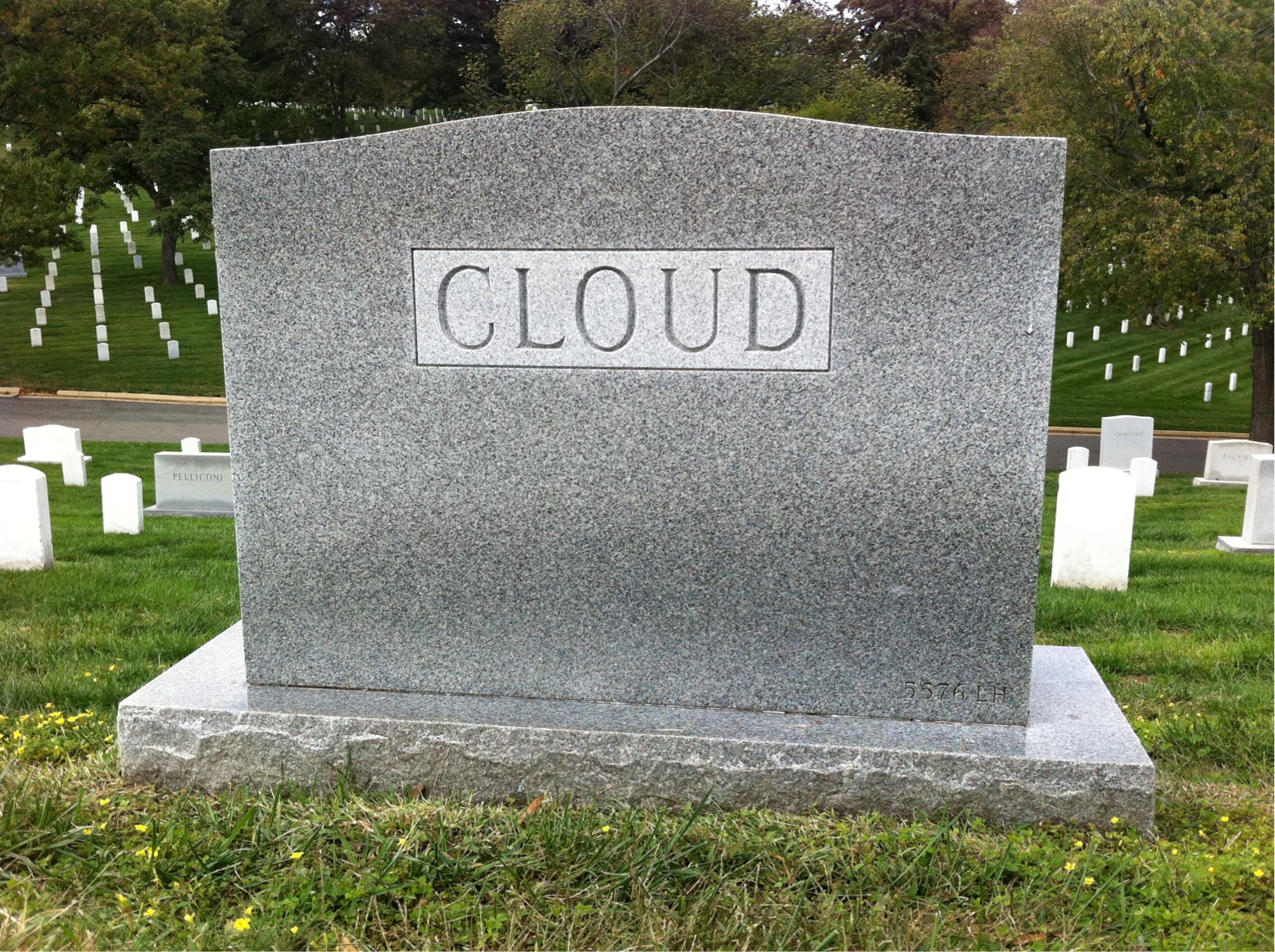 Headstone of Benjamin W Cloud