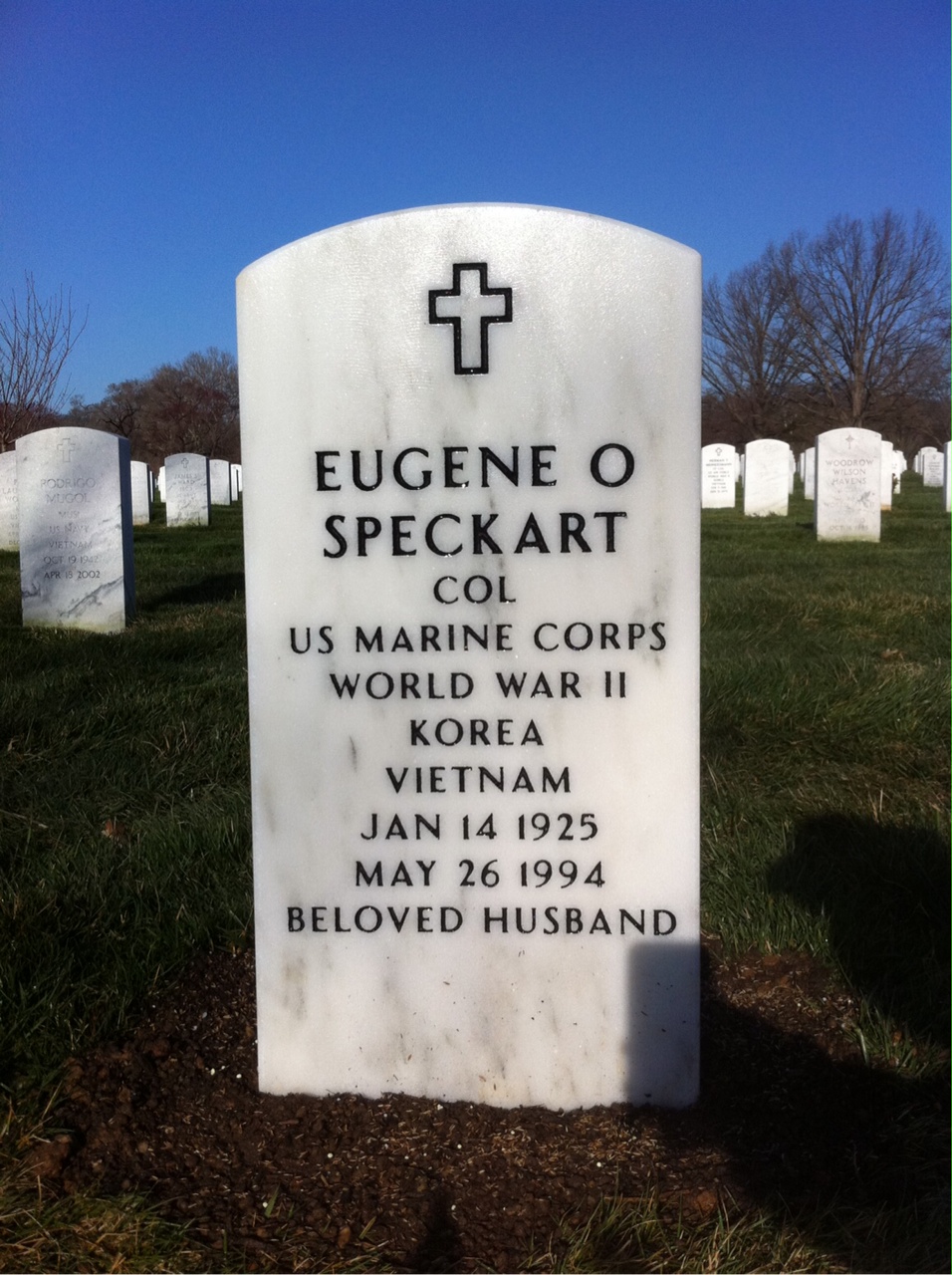 Headstone of Eugene O Speckart