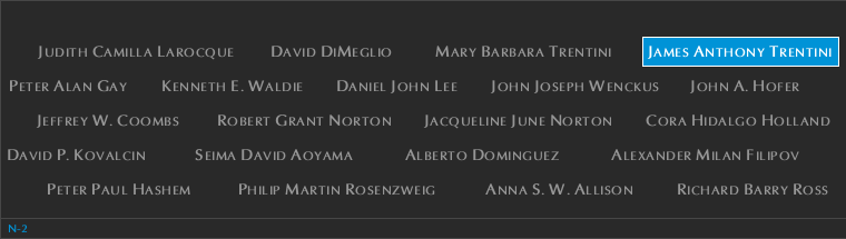 Panel N-2, North Pool, National September 11 Memorial