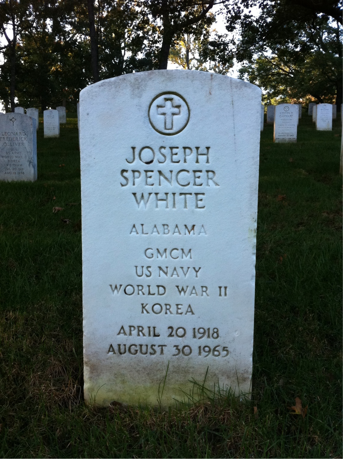 Headstone of Joseph S White