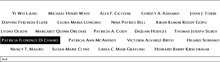 Panel N-8, North Pool, National September 11 Memorial