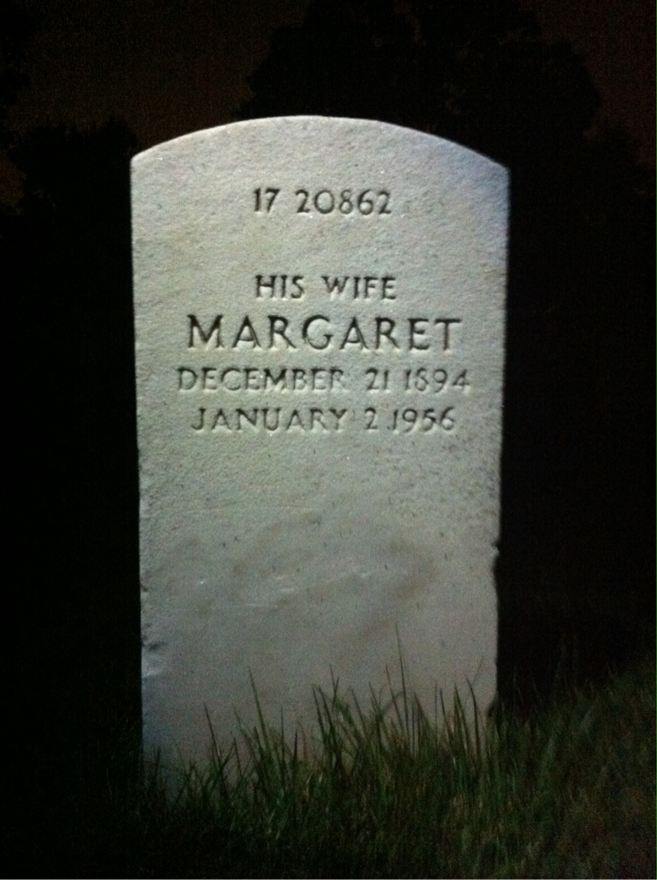 Headstone shared by 2 interments, including Leo W. Karl Busch