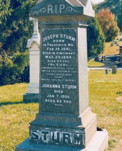 Headstone of Joseph Sturm