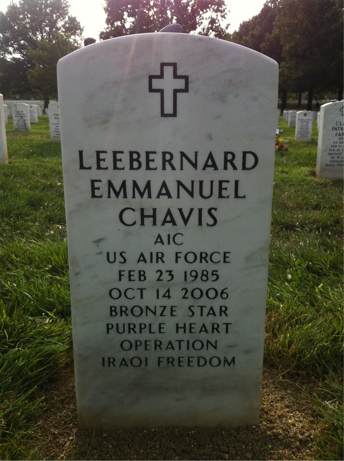 Headstone of Leebernard Emmanuel Chavis