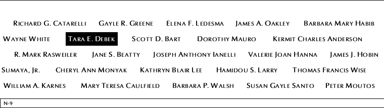Panel N-9, North Pool, National September 11 Memorial