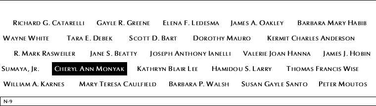 Panel N-9, North Pool, National September 11 Memorial