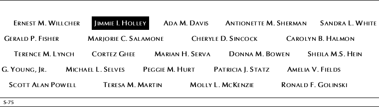 Panel S-75, South Pool, National September 11 Memorial