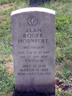 Headstone of Alan Roger Hosnedle