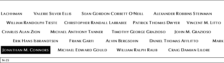 Panel N-25, North Pool, National September 11 Memorial
