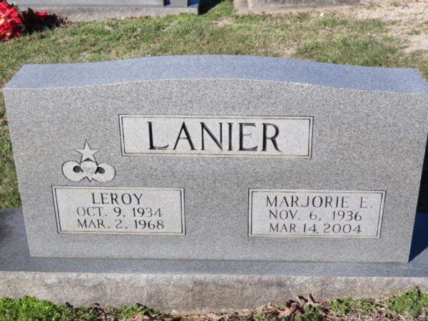 Headstone of Lee Roy Lanier