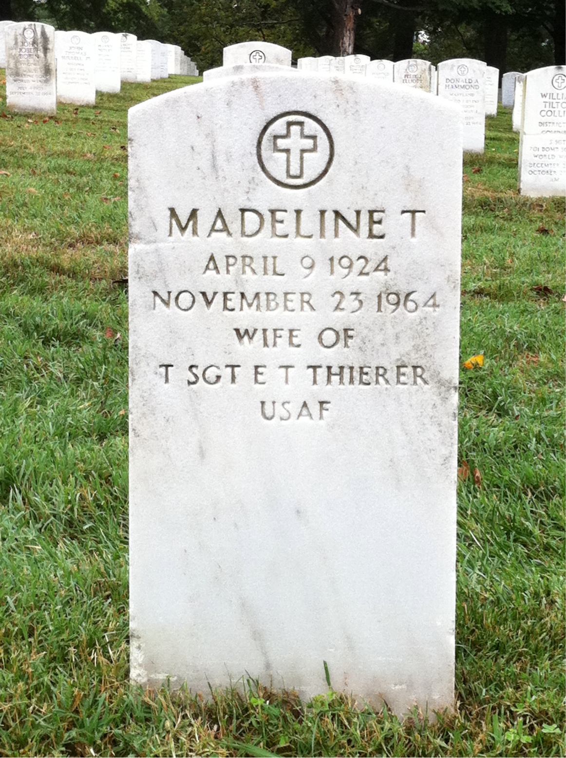 Headstone of Madeline T Thierer