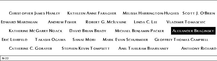 Panel N-22, North Pool, National September 11 Memorial