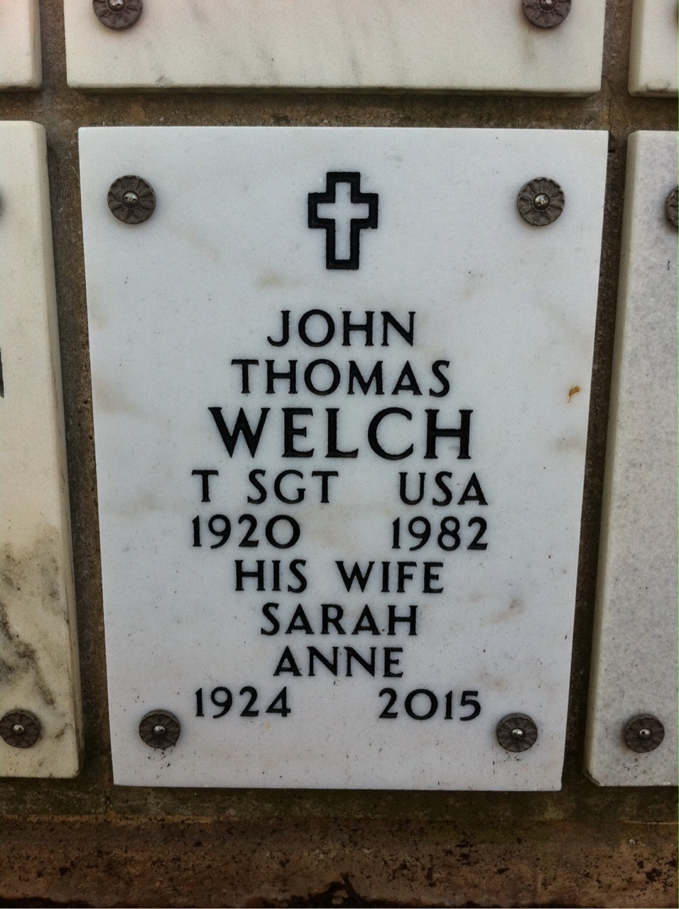 Headstone of John Thomas Welch