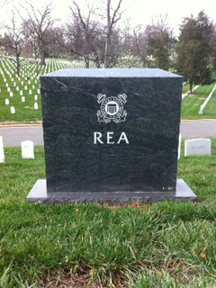 Headstone shared by 2 interments, including William F Rea III