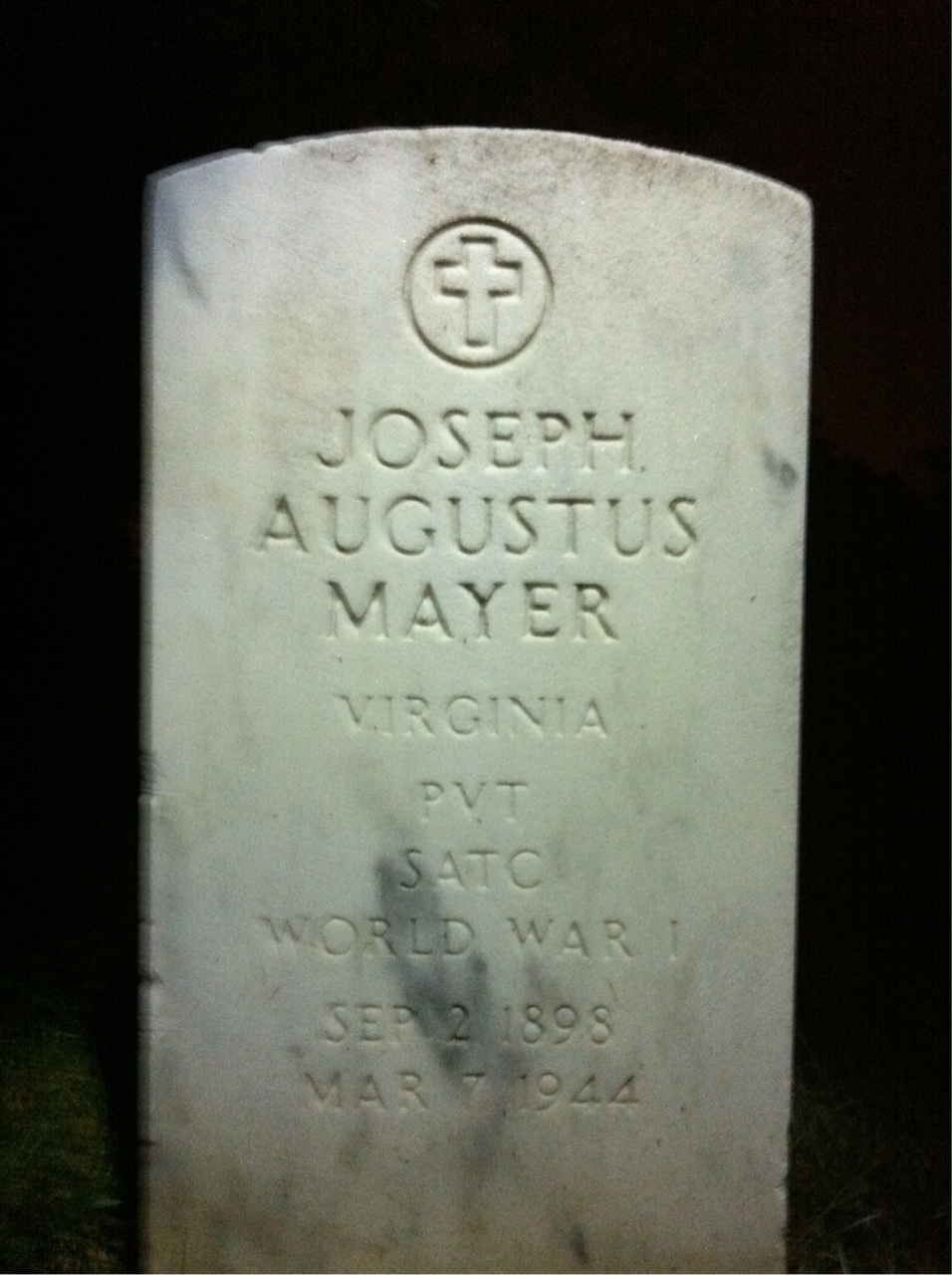 Headstone of Bertha M Mayer