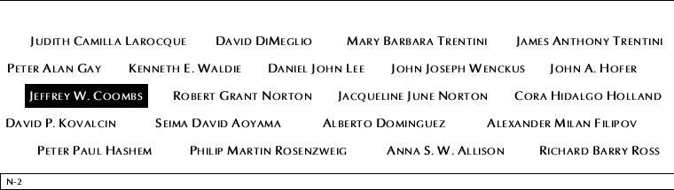 Panel N-2, North Pool, National September 11 Memorial