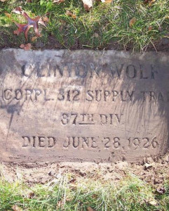 Headstone of Clinton Wolf