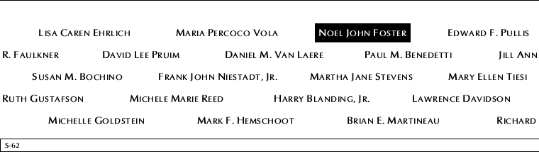 Panel S-62, South Pool, National September 11 Memorial