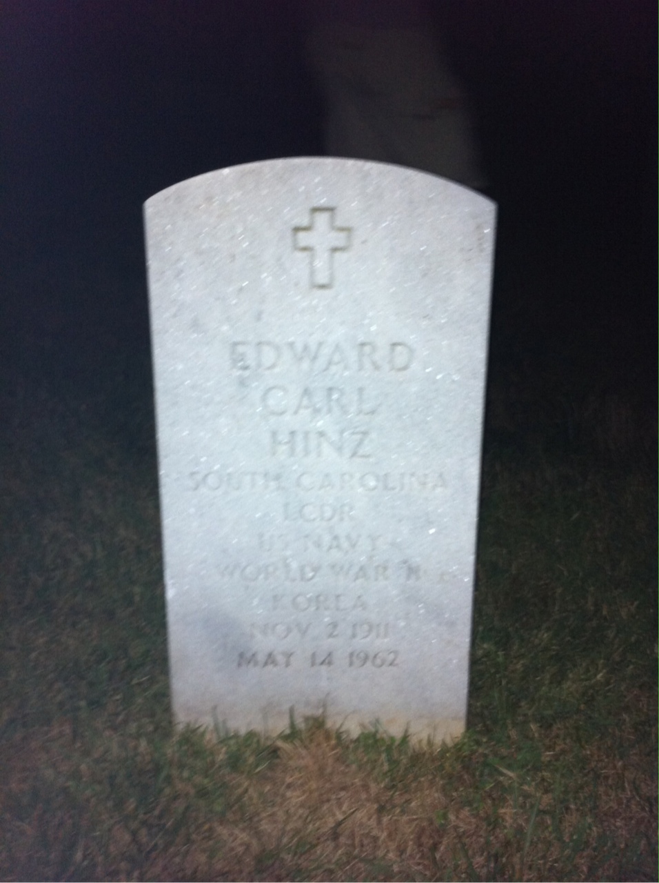 Headstone shared by 2 interments, including Hiliah R Hinz