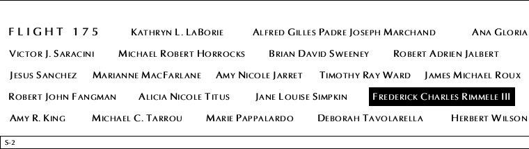 Panel S-2, South Pool, National September 11 Memorial