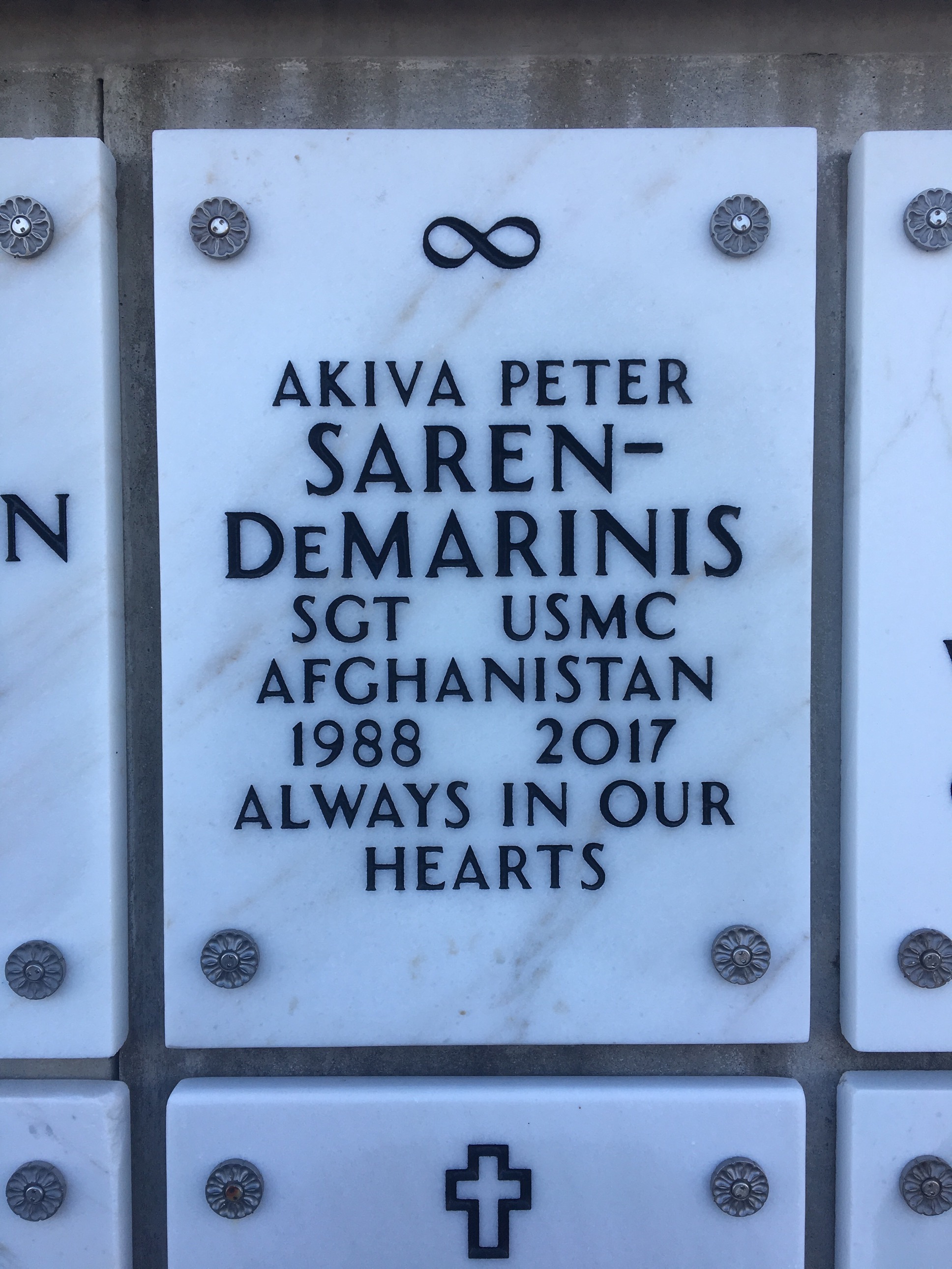 Headstone of Akiva Peter Saren-Demarinis