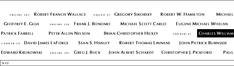 Panel S-12, South Pool, National September 11 Memorial