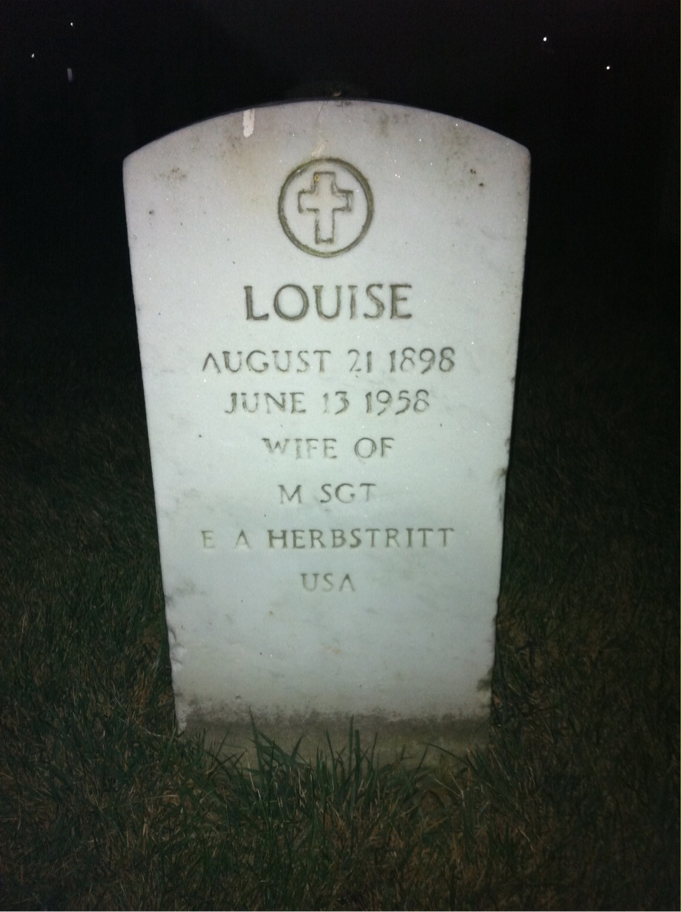 Headstone of Louise Herbstritt