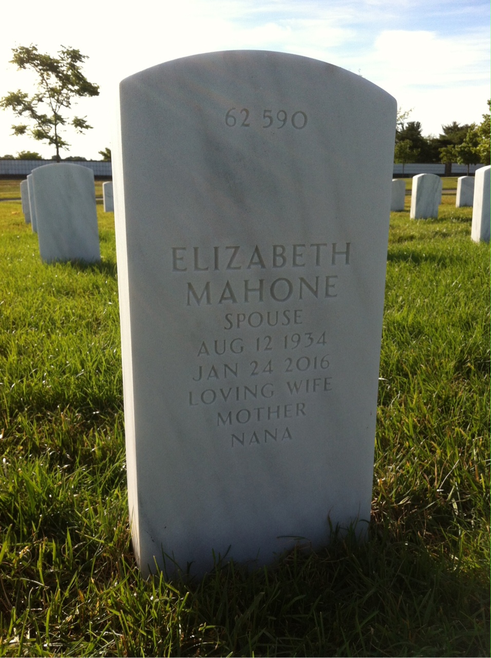Headstone shared by 2 interments, including George Howard Mourning