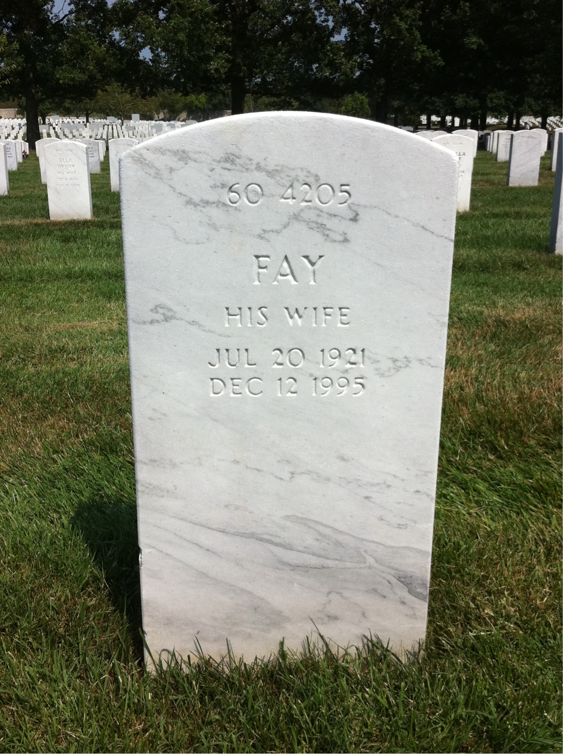Headstone shared by 2 interments, including William J Hearney