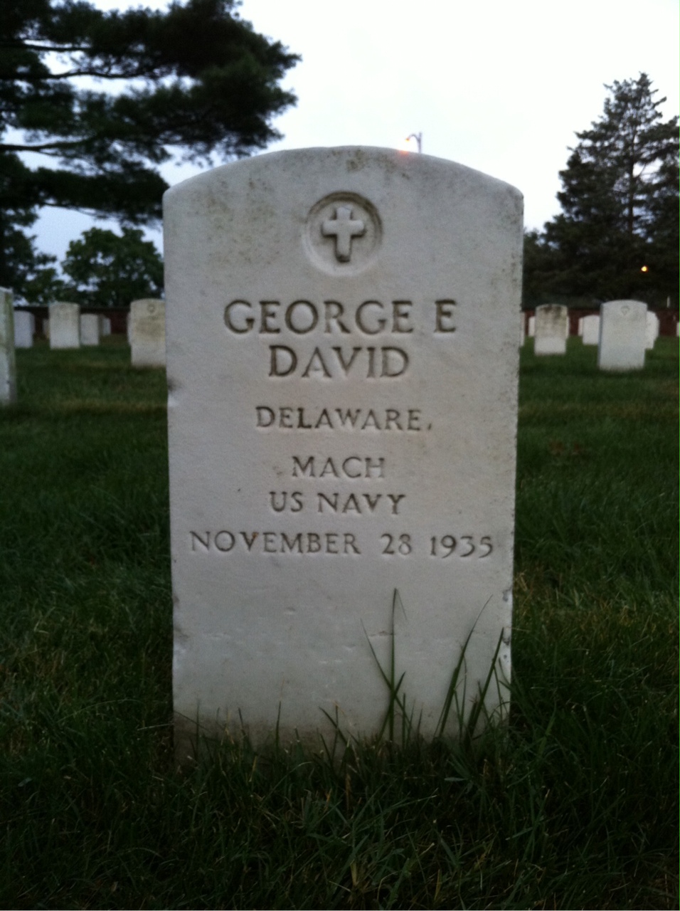 Headstone shared by 2 interments, including Lillian L David