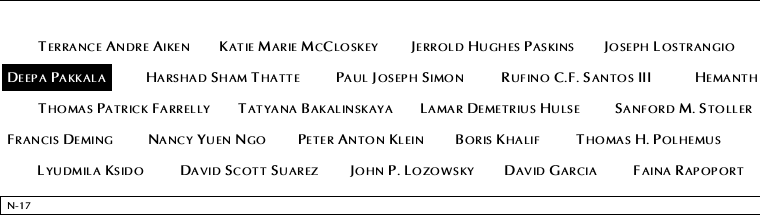 Panel N-17, North Pool, National September 11 Memorial