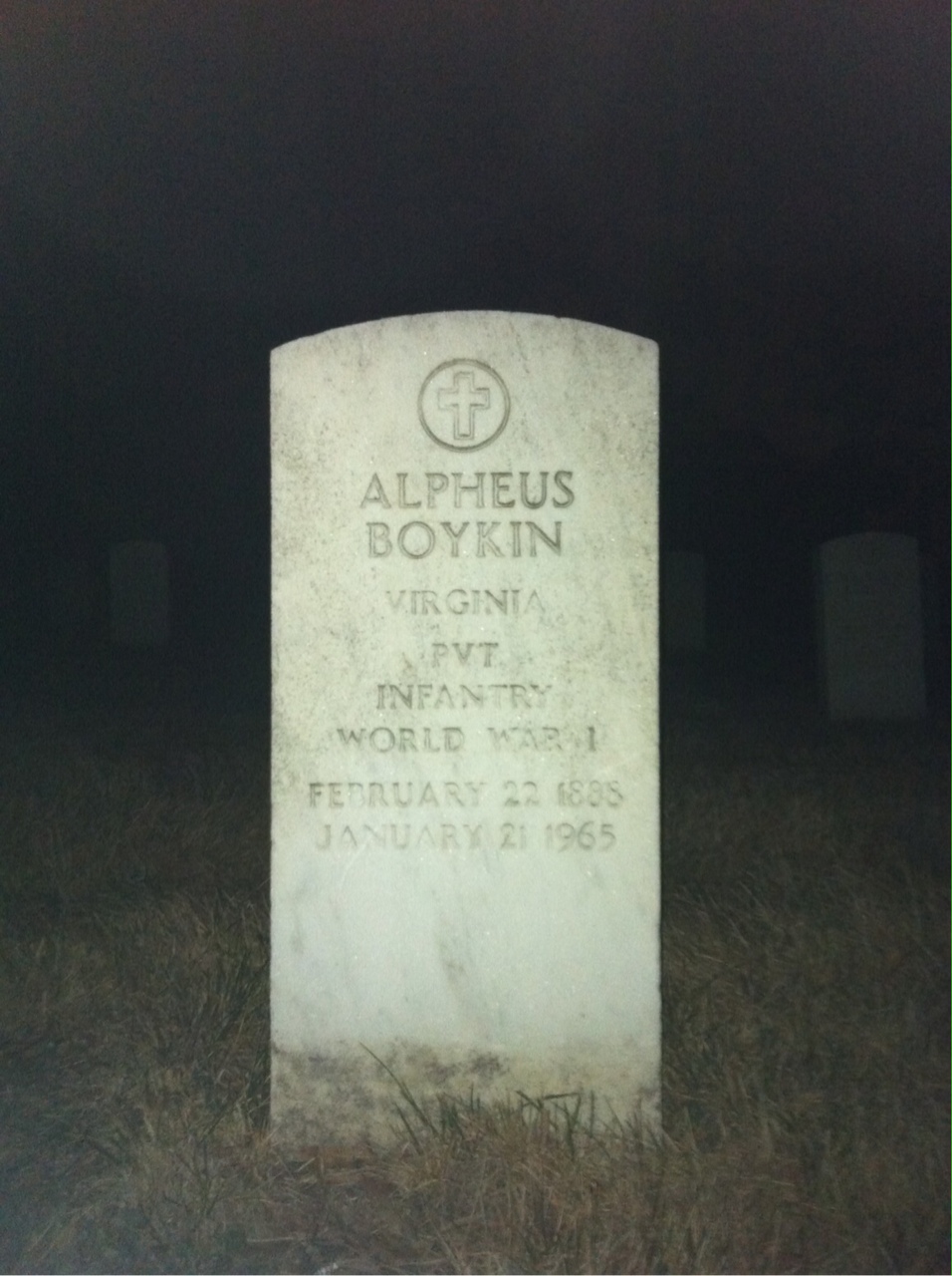 Headstone of Alpheus Boykin