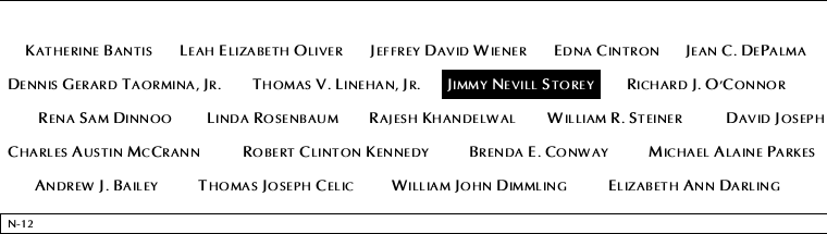 Panel N-12, North Pool, National September 11 Memorial