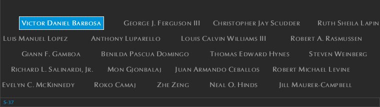 Panel S-37, South Pool, National September 11 Memorial