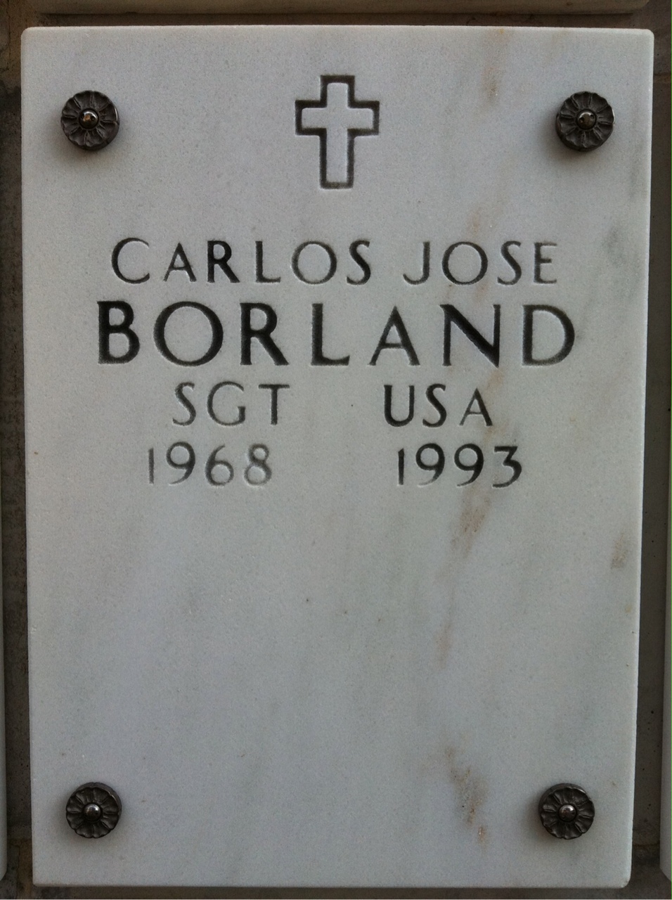 Headstone of Carlos Jose Juan Borland