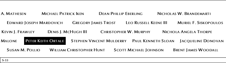 Panel S-33, South Pool, National September 11 Memorial