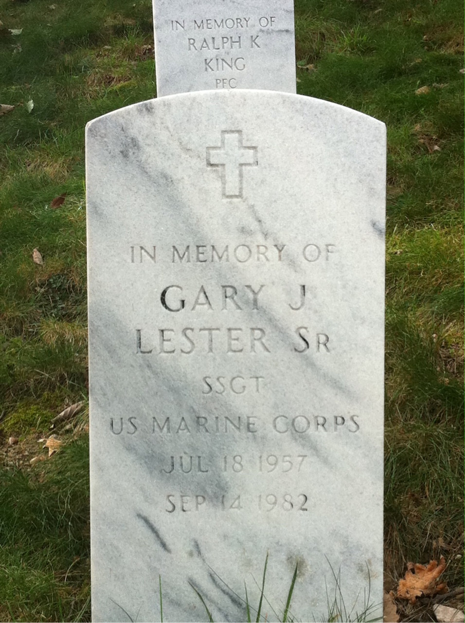 Headstone of Gary Joe Lester Sr.