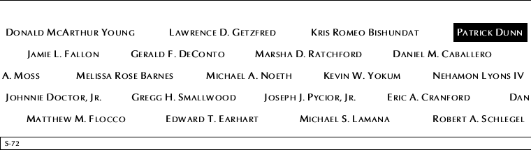 Panel S-72, South Pool, National September 11 Memorial