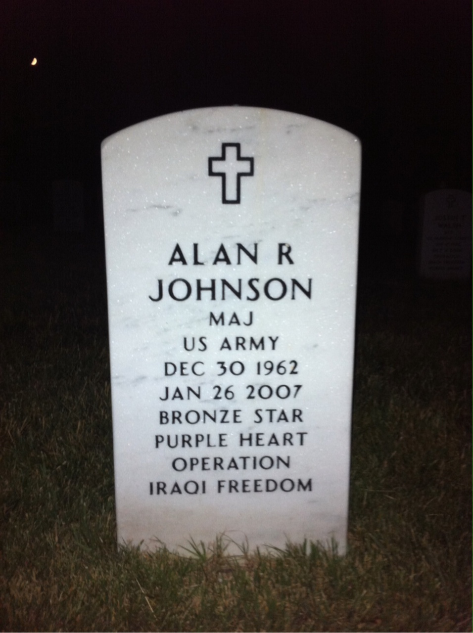 Headstone of Alan Ricardo Johnson