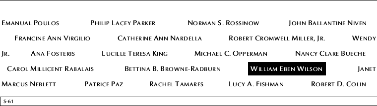 Panel S-61, South Pool, National September 11 Memorial