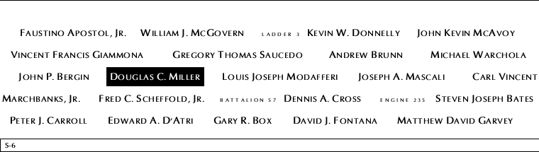 Panel S-6, South Pool, National September 11 Memorial