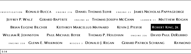 Panel S-14, South Pool, National September 11 Memorial