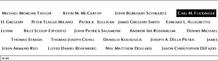 Panel N-40, North Pool, National September 11 Memorial